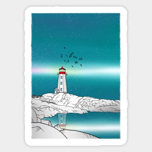 Peggys Point Lighthouse Sticker